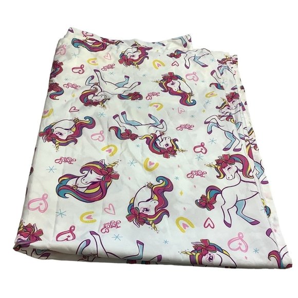 JoJo Siwa Unicorn Twin Flat Sheet Rainbow Hearts 66" x 96" Dream Crazy - Picture 4 of 8